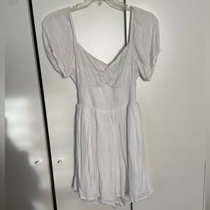 Hollister White Floral Eyelet Dress